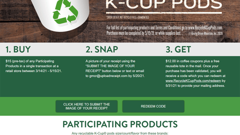 Keurig Green Mountain 'Recycle K-Cup Pods' Microsite